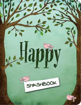  книга Happy (зеленый c наклейками)