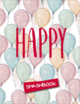  книга Happy (разноцветный с наклейками)