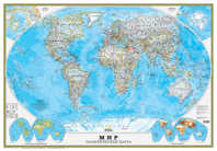  книга Политическая карта мира. Физическая карта мира (NG) A0