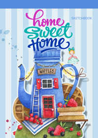  книга Блокнот. Home sweet home! Waffles (А5 альбомный формат)