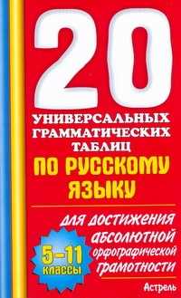  книга 20 универсальных грамматических таблиц по русскому языку. 5-11 классы