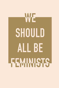  книга Блокнот. We should all be feminists (формат А5, тонированный блок, лента-ляссе)